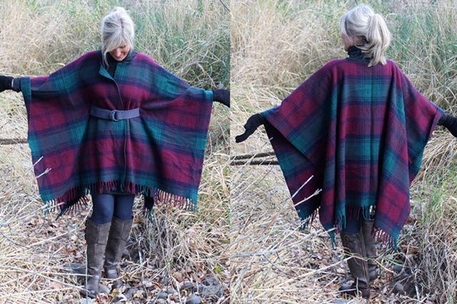 DIY clothes life hacks 15 DIY ideas #1 A Pancho From A Wool Blanket