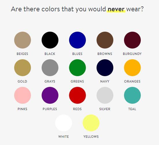 what colors do you where
