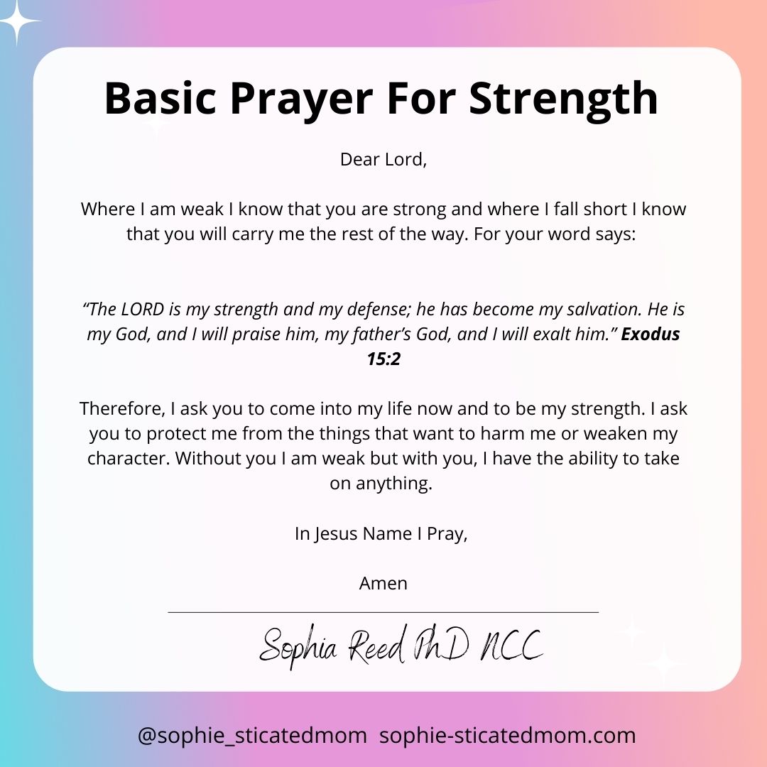 Basic Prayers For Strength basic