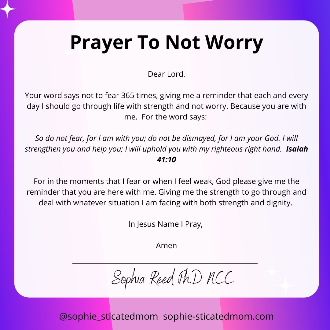 prayers for strength not to worry